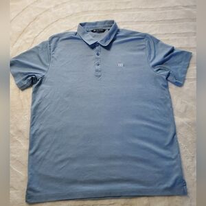 Travis Mathew Men's Blue Polo Golf Shirt Size XL